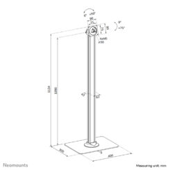 Neomounts FL15-627BL1 Tablet vloerstandaard - max 3 kg - Afbeelding 14