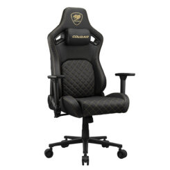 COUGAR CGR-DFL-GLB PC-gamestoel Gestoffeerde gevoerde zitting Zwart, Goud - Afbeelding 4