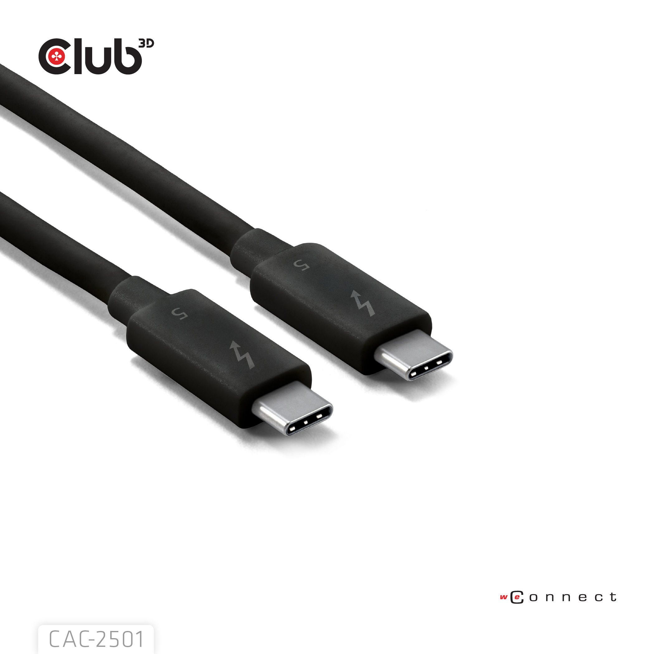 CLUB3D Thunderbolt™ 5 Gecertificeerd 8K240Hz 80/120 Gbps EPR 240 Watt Kabel M/M 1m - Afbeelding 7