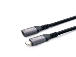 Equip 128370 USB 3.2 Gen 2 C naar C verlengkabel, M/F, 0,5m, 4K/60Hz, 10Gbps, Zwart - Afbeelding 3