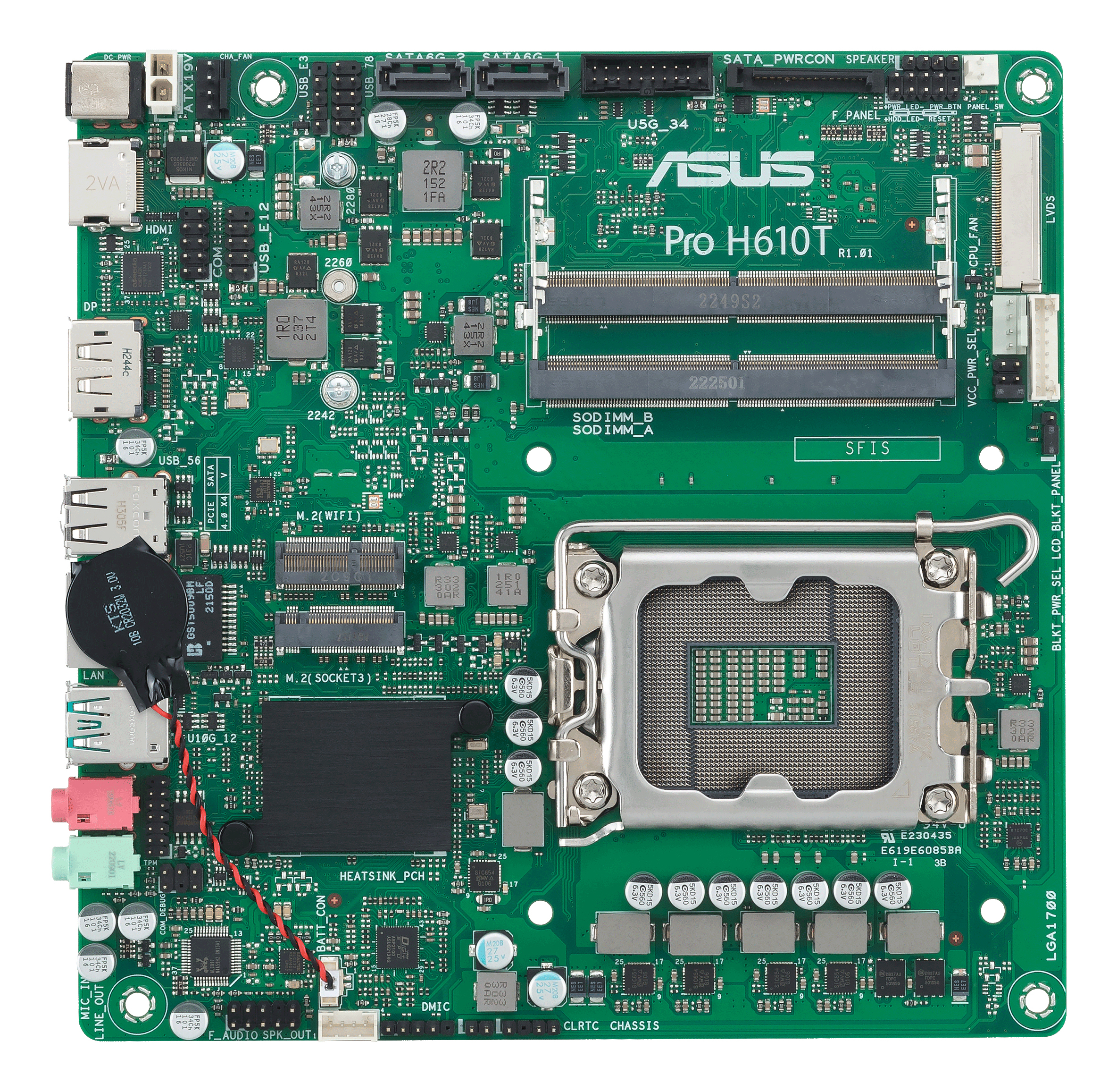 ASUS PRO H610T-CSM Intel H610 LGA 1700 Thin Mini ITX - Afbeelding 3