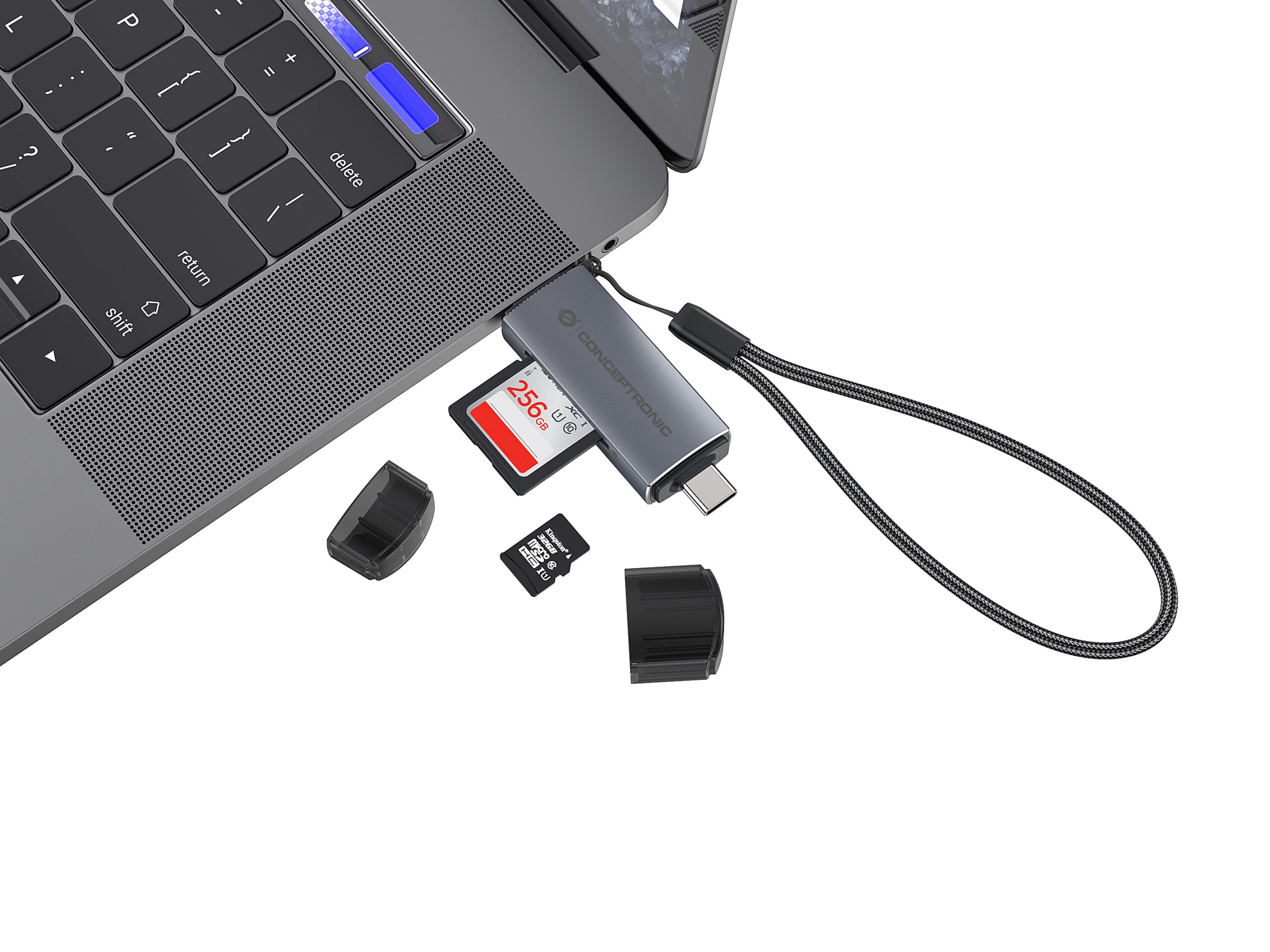 Conceptronic BIAN05G geheugenkaartlezer USB 3.2 Gen 1 (3.1 Gen 1) Type-A/Type-C Grijs - Afbeelding 9