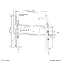Neomounts WL35-750BL18 Heavy duty muurbeugel 55-98" - kantelbaar - vergrendelbaar - snelle installatie - TÜV - Afbeelding 21