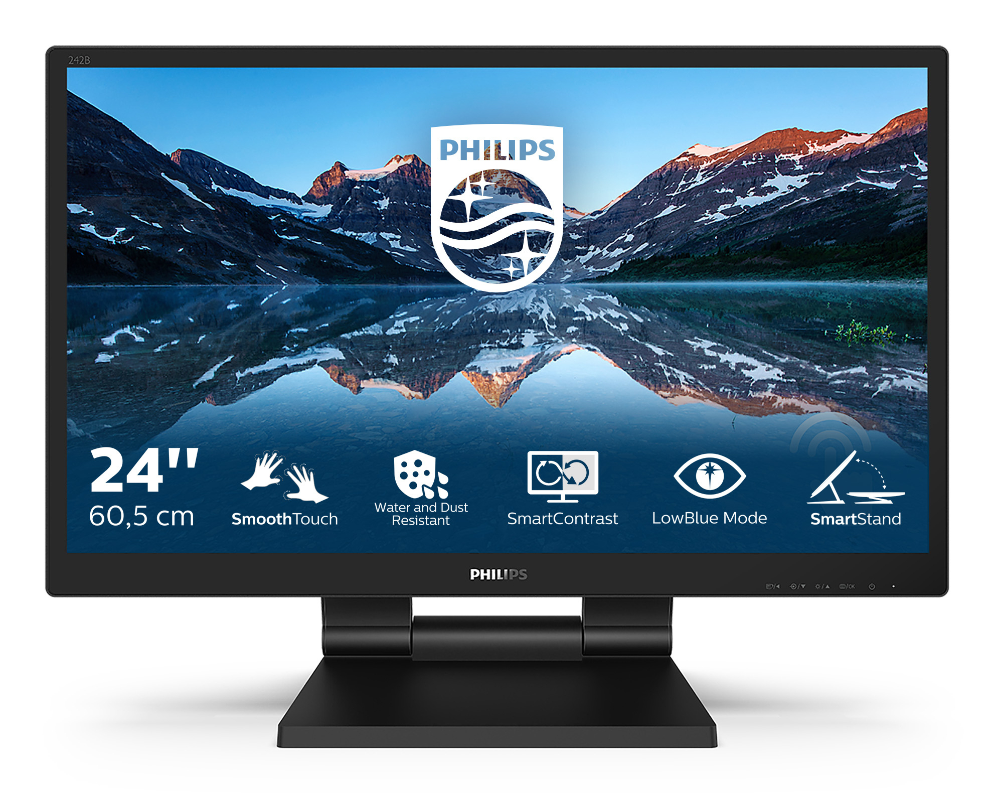 Philips 242B9T/00 computer monitor 60,5 cm (23.8") 1920 x 1080 Pixels Full HD LCD Tafelblad Zwart - Afbeelding 3