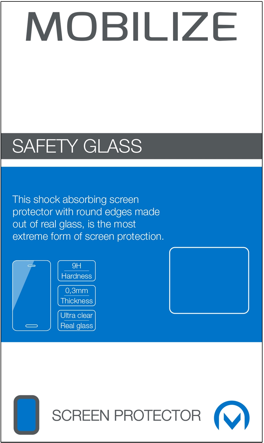 Mobilize Glass Screen Protector - Black Frame - Apple iPhone 12/12 Pro