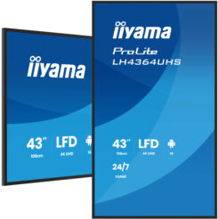 iiyama LH4364UHS-B1AG beeldkrant Digitale signage flatscreen 109,2 cm (43") LED Wifi 500 cd/m² 4K Ultra HD Zwart Type processor Android 24/7 - Afbeelding 2