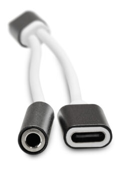 Xccess USB-C Splitter with 3.5mm Jack White/Black