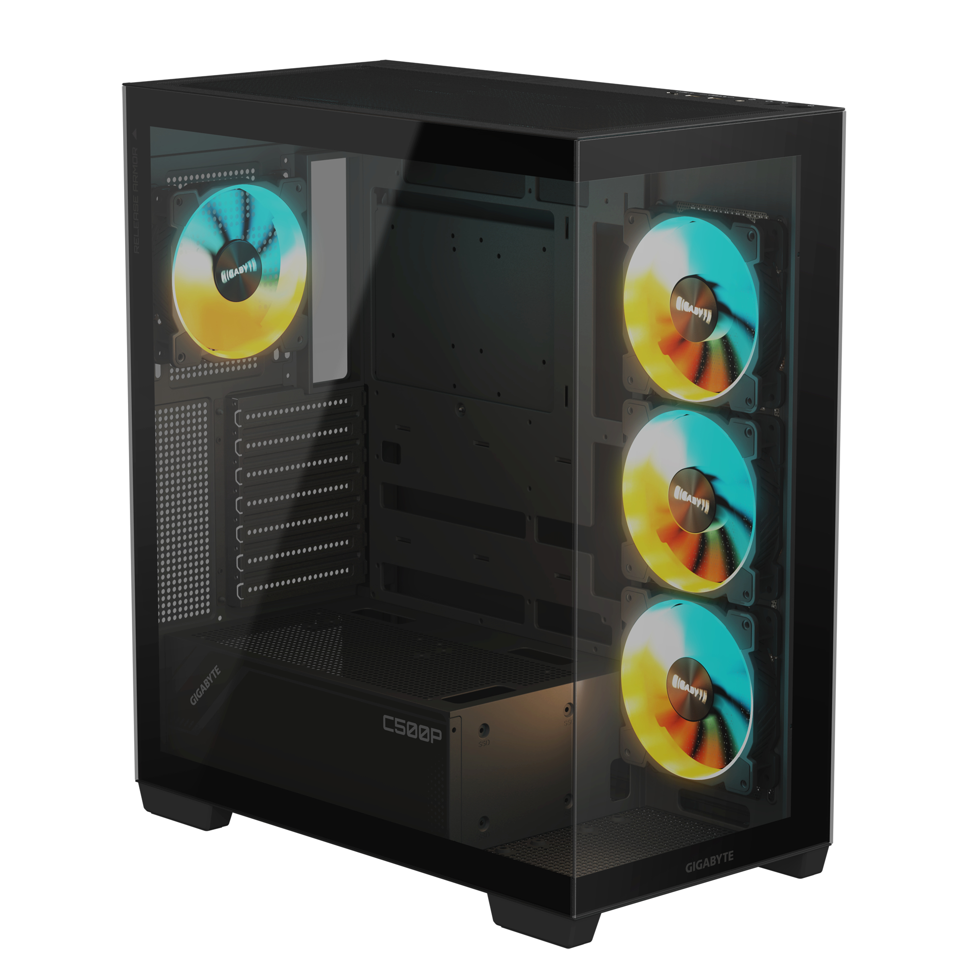 GIGABYTE C500 PANORAMIC STEALTH Midi Tower Zwart - Afbeelding 6