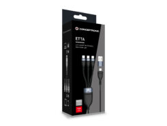 Conceptronic ETTA06B15C USB-kabel USB 2.0 1,5 m USB A/USB C 3 x USB C 0,48 Gbit/s 100 W Zwart - Afbeelding 3