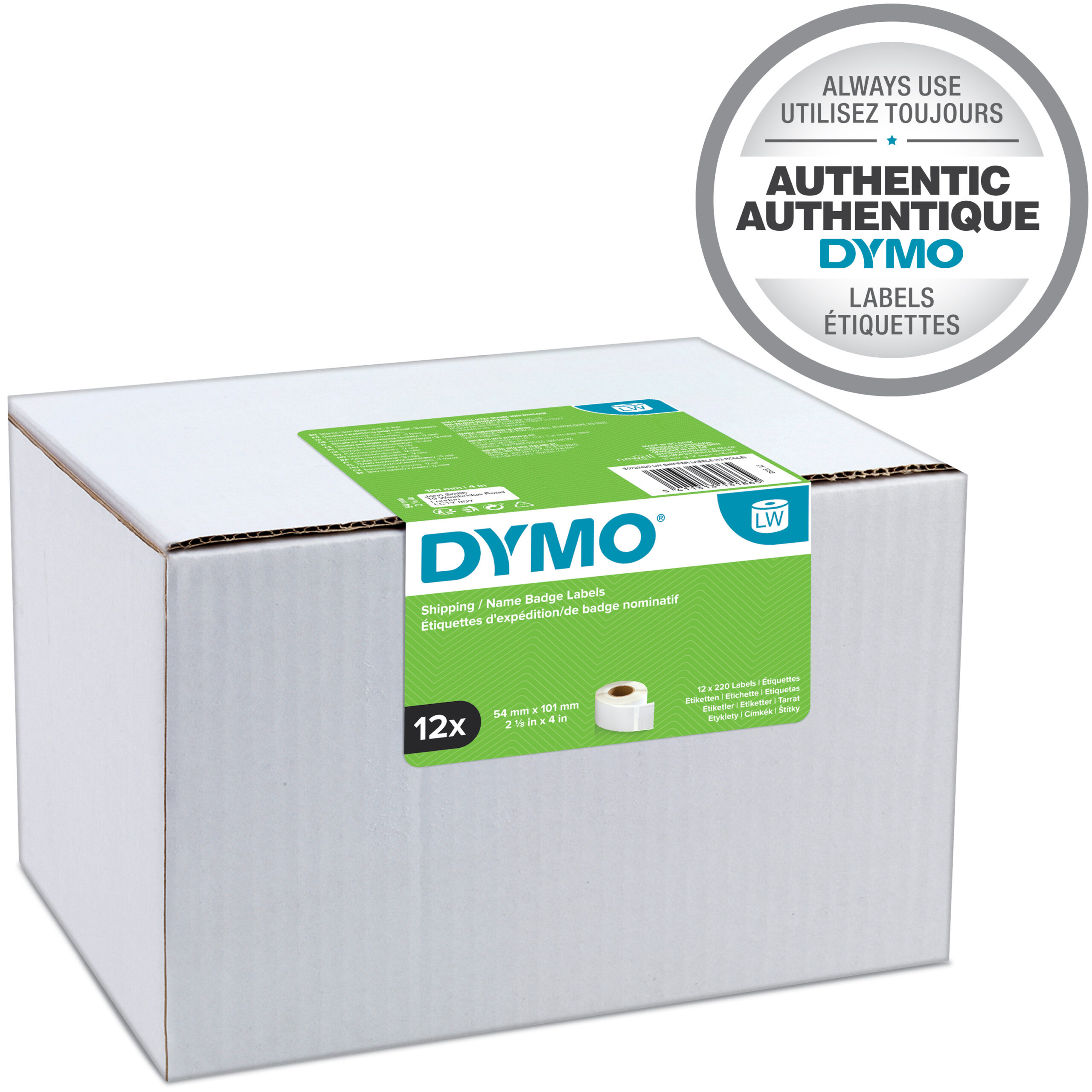 DYMO originele LabelWriter grote verzendlabels/naamkaarten | 54 mm x 101 mm | 12 rollen met elk 220 stuks (2640 zelfklevende etiketten)| Geschikt voor de LabelWriter labelprinters | Gemaakt in Europa - Afbeelding 14