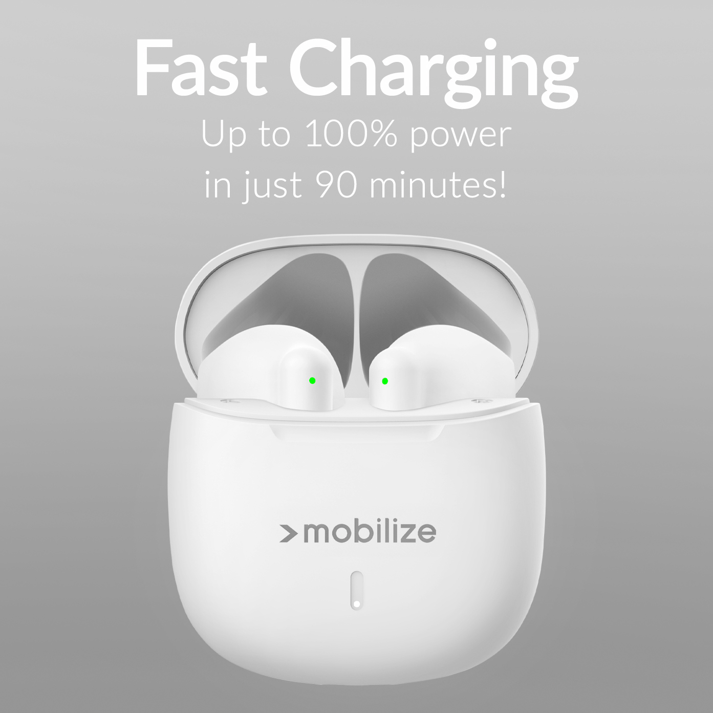 Mobilize TWS Earbuds White - Afbeelding 2