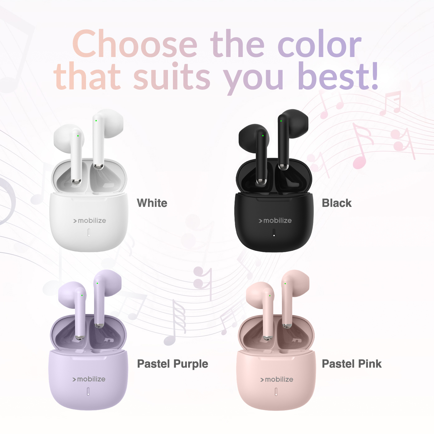 Mobilize TWS Earbuds White - Afbeelding 5