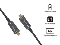 Equip 119462 USB-C naar C Active Optical Kabel, M/M, 10m, PD 60W, 4K/60Hz, 10Gbps, Video+Data+PD - Afbeelding 5