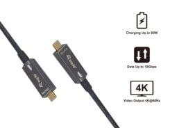 Equip 119461 USB-C naar C Active Optical kabel, M/M, 5,0 m, PD 60W, 4K/60Hz, 10Gbps, Video+Data+PD - Afbeelding 5