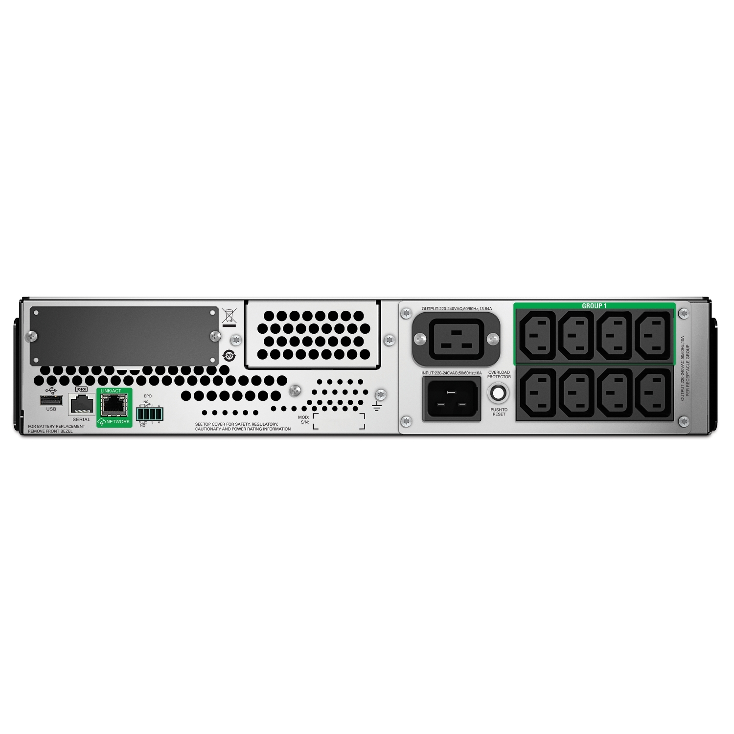 APC Smart-UPS SMT3000RMI2UC- 8x C13, 1x C19, USB, Rackmount 2U, SmartConnect, 3000VA - Afbeelding 4