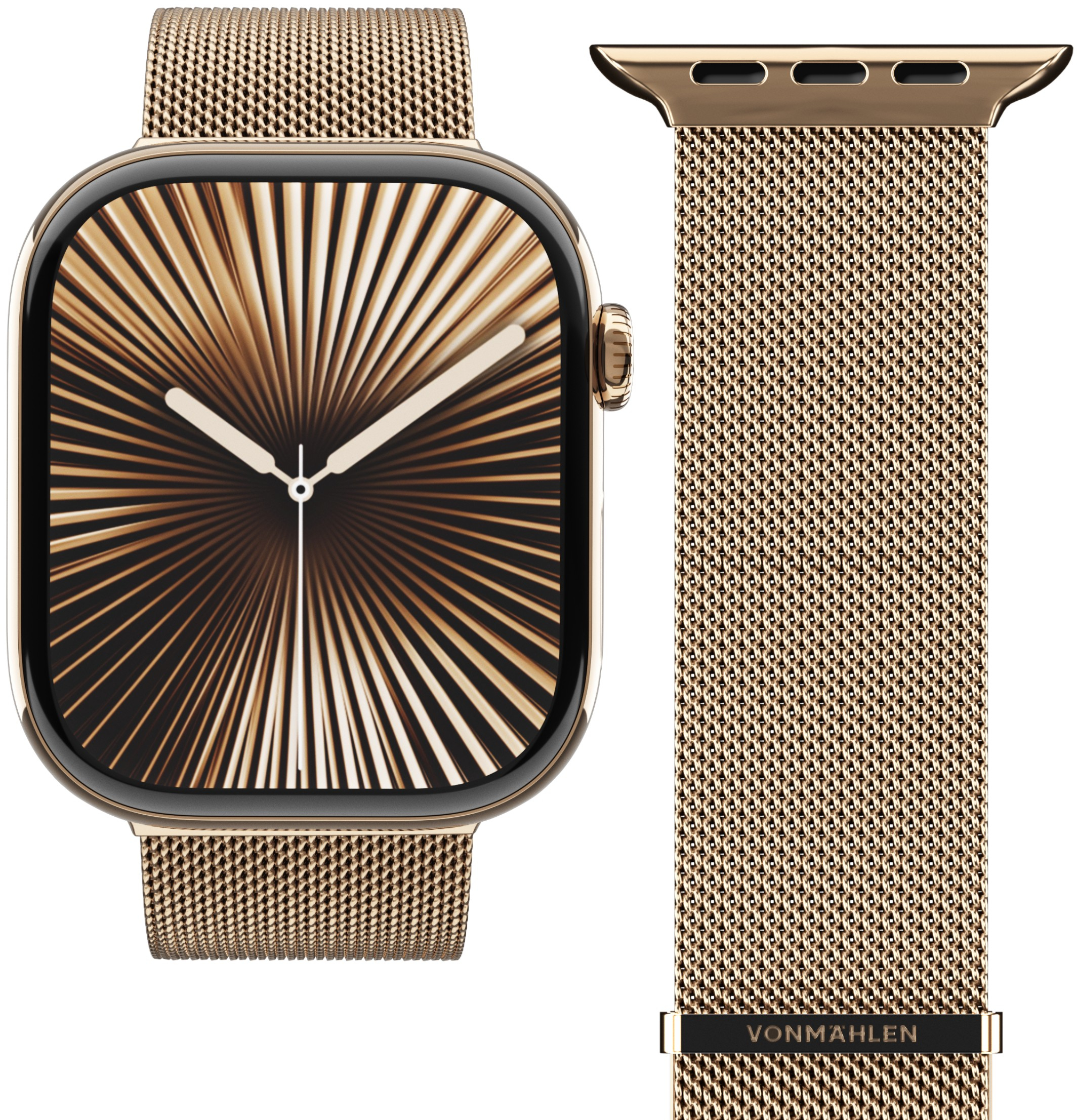 Vonmählen Milanese Loop 2 For Apple Watch 44 - 45 - 46 - 49mm One Size Sunset Gold - Afbeelding 2
