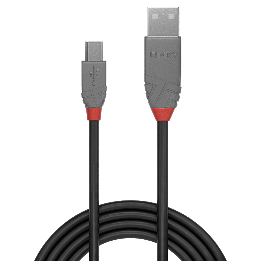 Lindy 36720 USB-kabel USB 2.0 0,2 m USB A Mini-USB B 0,48 Gbit/s Zwart - Afbeelding 3