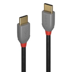 Lindy 36870 USB-kabel USB 2.0 0,5 m USB C 0,48 Gbit/s Zwart, Grijs