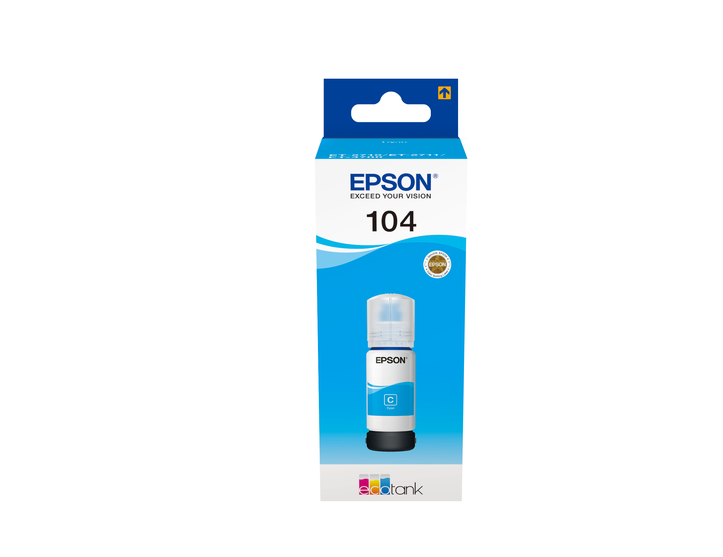 Epson 104 EcoTank Cyan ink bottle - Afbeelding 2