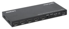 Manhattan HDMI 4K multiviewer/switch met 4 poorten, 4 ingangen naar 1 scherm, 4K@30 Hz, PiP en dual/quad-weergave, knop of afstandsbediening, audio 3,5 mm en Toslink, zwart, 3 jaar garantie - Afbeelding 3