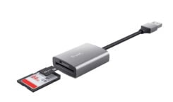 Trust Dalyx Snelle USB‑kaartlezer – geheugenkaartlezer – USB 3.2‑kaartlezer – Aluminium behuizing – Zilver - Afbeelding 4