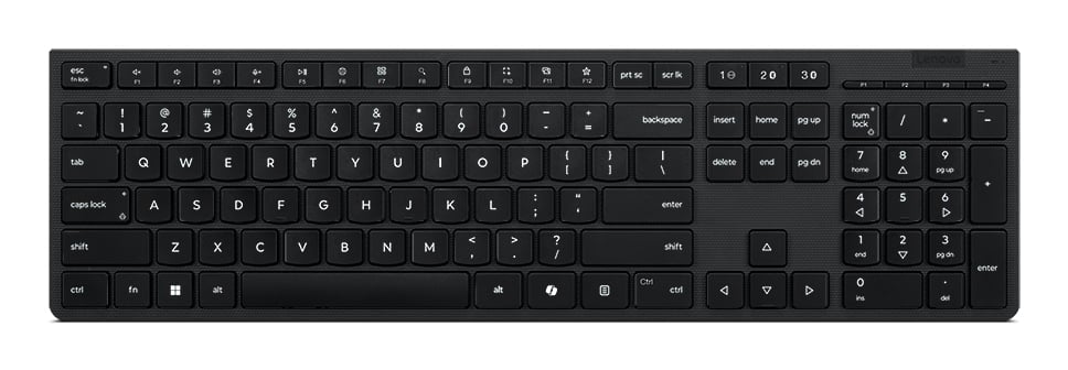 Lenovo 4Y41R64540 toetsenbord Thuis/Werk RF-draadloos + Bluetooth Amerikaans Engels Zwart - Afbeelding 2