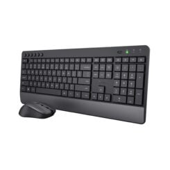Trust Trezo Toetsenbord en Muis Set - Draadloze desktopset – Belgische AZERTY-indeling – Stille toetsen – Zwart - Afbeelding 2