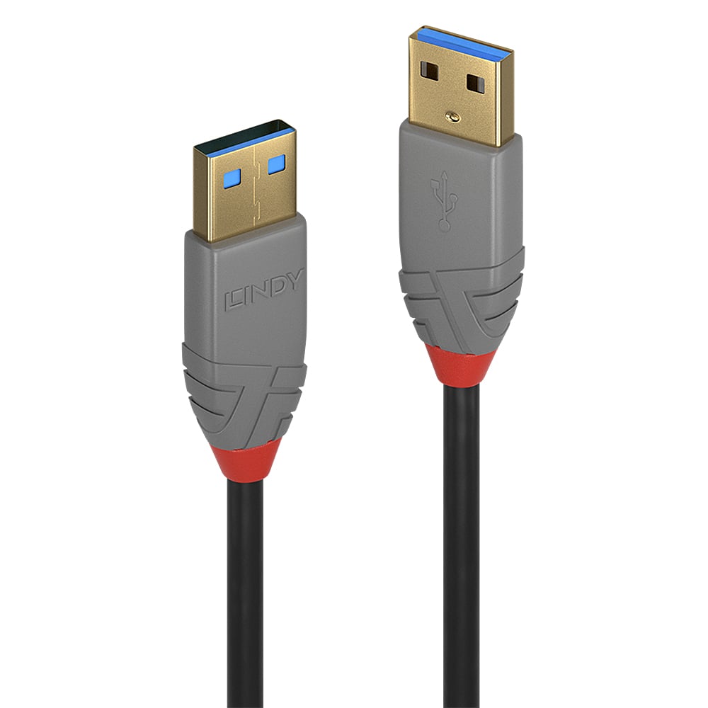 Lindy 36750 USB-kabel USB 3.2 Gen 1 (3.1 Gen 1) 0,5 m USB A 5 Gbit/s Zwart