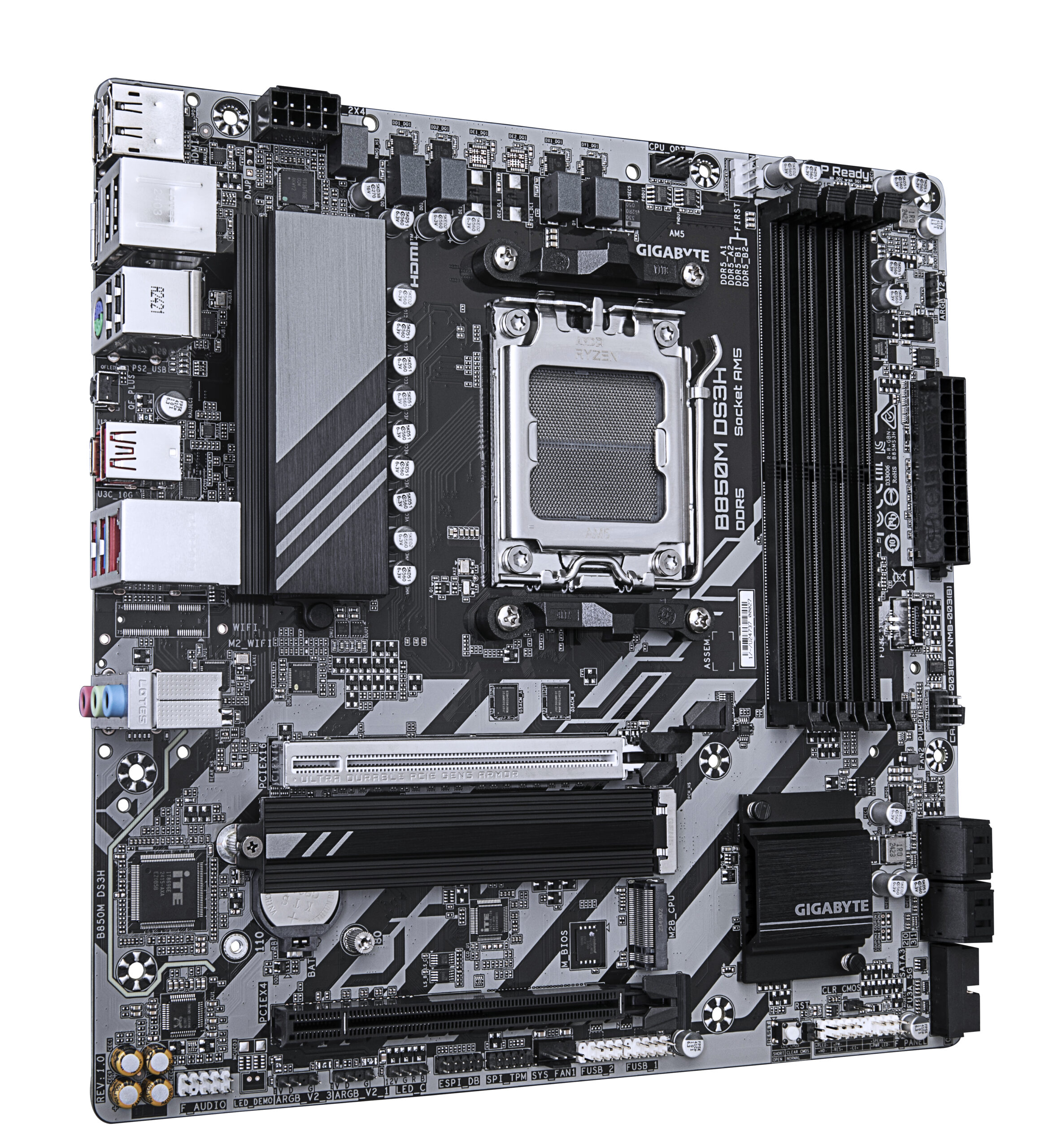GIGABYTE B850M DS3H moederbord AMD B850 Socket AM5 micro ATX - Afbeelding 4