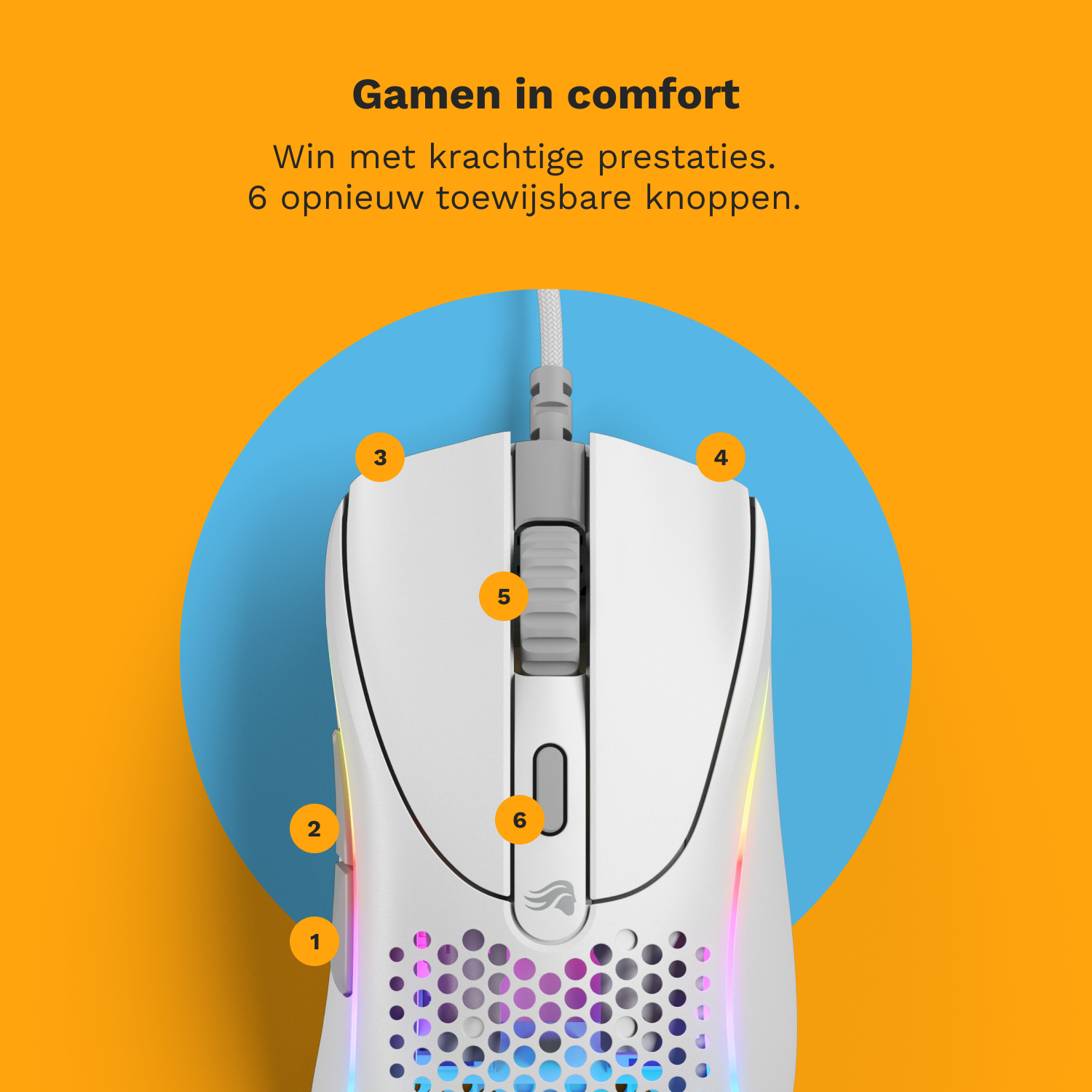 Glorious Gaming Model D 2 Wired muis Gamen Rechtshandig USB Type-A Optisch 26000 DPI - Afbeelding 13
