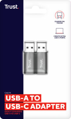 Trust Calyx USB-C naar USB-A Adapter - USB adapterset – USB-C naar USB-A – Compact ontwerp – Grijs - Afbeelding 7