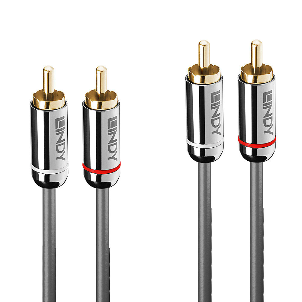 Lindy 35347 audio kabel 3 m 2 x RCA Antraciet - Afbeelding 2
