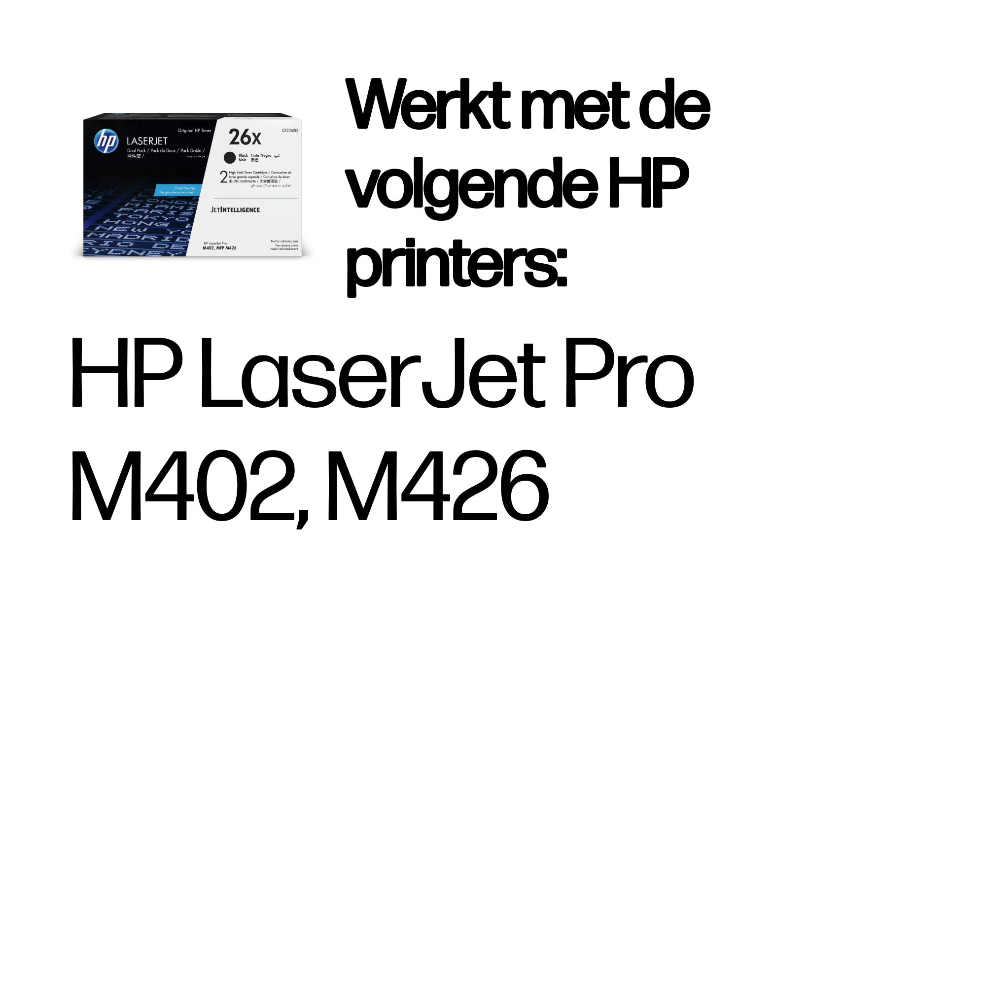 HP 26X originele high-capacity zwarte LaserJet tonercartridges, 2-pack - Afbeelding 3