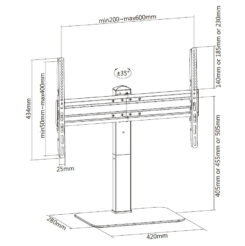 Equip 37“-70” TV Bureaustandaard - Afbeelding 11