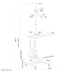 Neomounts FPMA-MOBILE1700 Mobiel werkstation 10-32" - Afbeelding 21