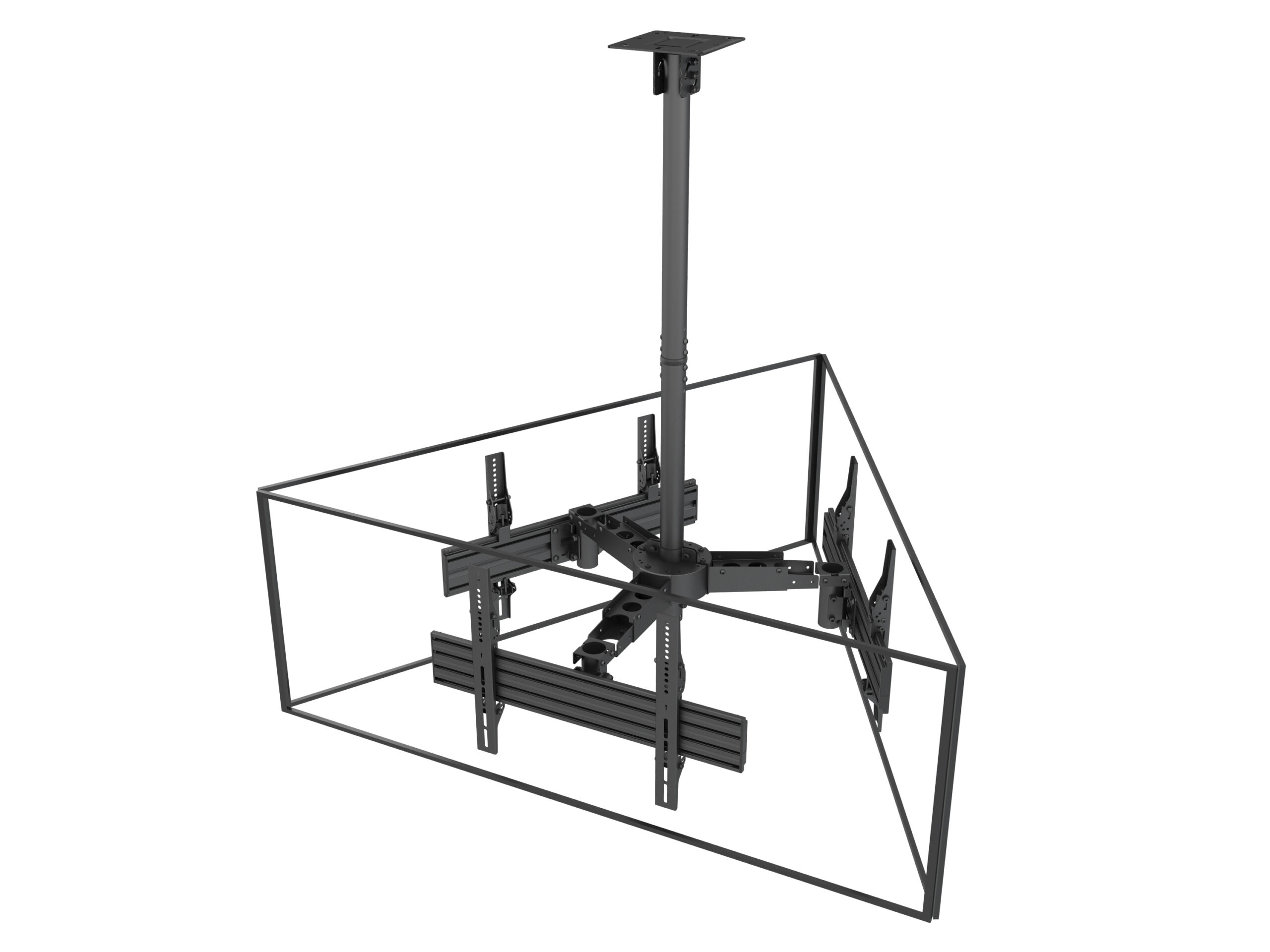 Equip 650371 37“-65” TV Plafondbeugel met drie schermen - Afbeelding 3