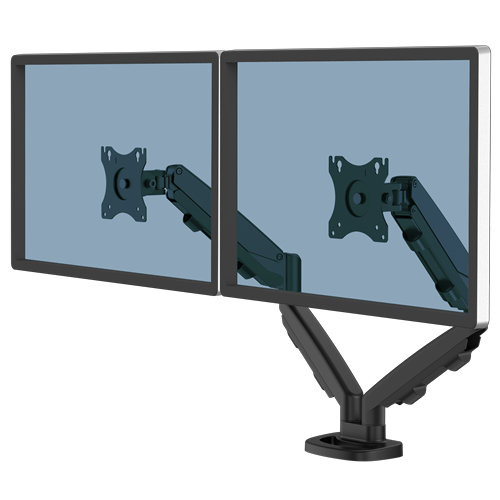 Fellowes Eppa dubbele monitorarm - zwart - Afbeelding 2