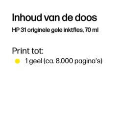 HP 31 originele gele inktfles, 70 ml - Afbeelding 4