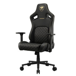 COUGAR CGR-DFL-GLB PC-gamestoel Gestoffeerde gevoerde zitting Zwart, Goud - Afbeelding 6