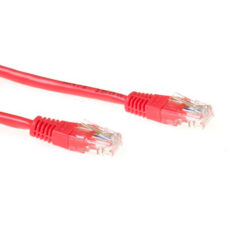ACT Rode 1 meter U/UTP CAT5E patchkabel met RJ45 connectoren