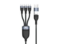 Conceptronic ETTA06B15C USB-kabel USB 2.0 1,5 m USB A/USB C 3 x USB C 0,48 Gbit/s 100 W Zwart