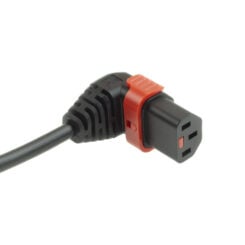 ACT Netsnoer CEE 7/7 male (haaks) - C13 IEC Lock (onder haaks) zwart 3 m, EL457S - Afbeelding 3
