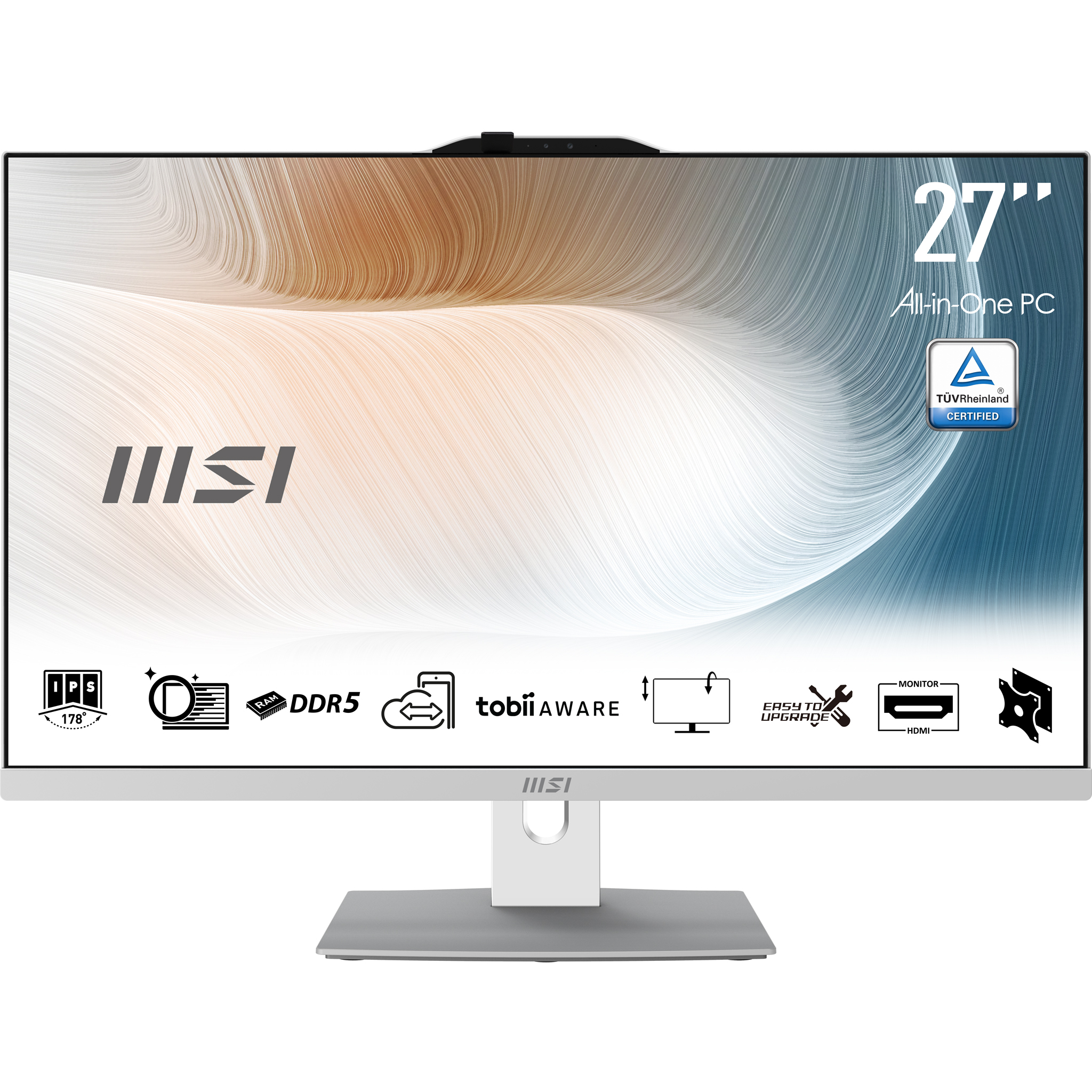 MSI Modern AM272P 1M-847EU Intel Core 5 120U 68,6 cm (27") 1920 x 1080 Pixels Alles-in-één-pc 8 GB DDR5-SDRAM 512 GB SSD Windows 11 Pro Wi-Fi 6E (802.11ax) Wit - Afbeelding 12