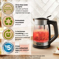 Tefal Element BJ760D 1,7 L waterkoker met temperatuurregeling - Afbeelding 5