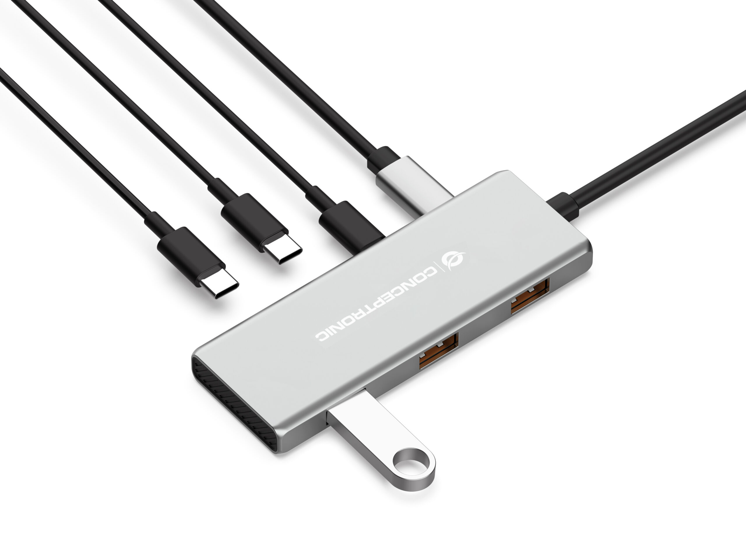 Conceptronic HUBBIES17G interface hub USB 3.2 Gen 2 (3.1 Gen 2) Type-C 10000 Mbit/s Grijs - Afbeelding 4