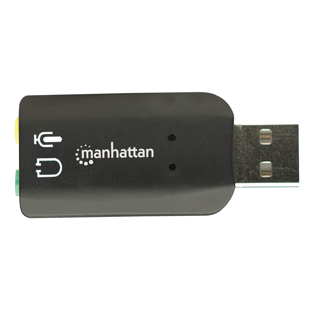Manhattan USB-A geluidsadapter, USB-A naar 3,5 mm microfoon-in en audio-out, 480 Mbps (USB 2.0), ondersteunt 3D en virtueel 5.1 surround, zwart, 3 jaar garantie - Afbeelding 8