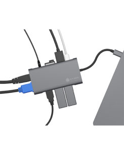 ICY BOX IB-DK4040-CPD Bedraad USB 3.2 Gen 1 (3.1 Gen 1) Type-C Antraciet, Zwart - Afbeelding 8