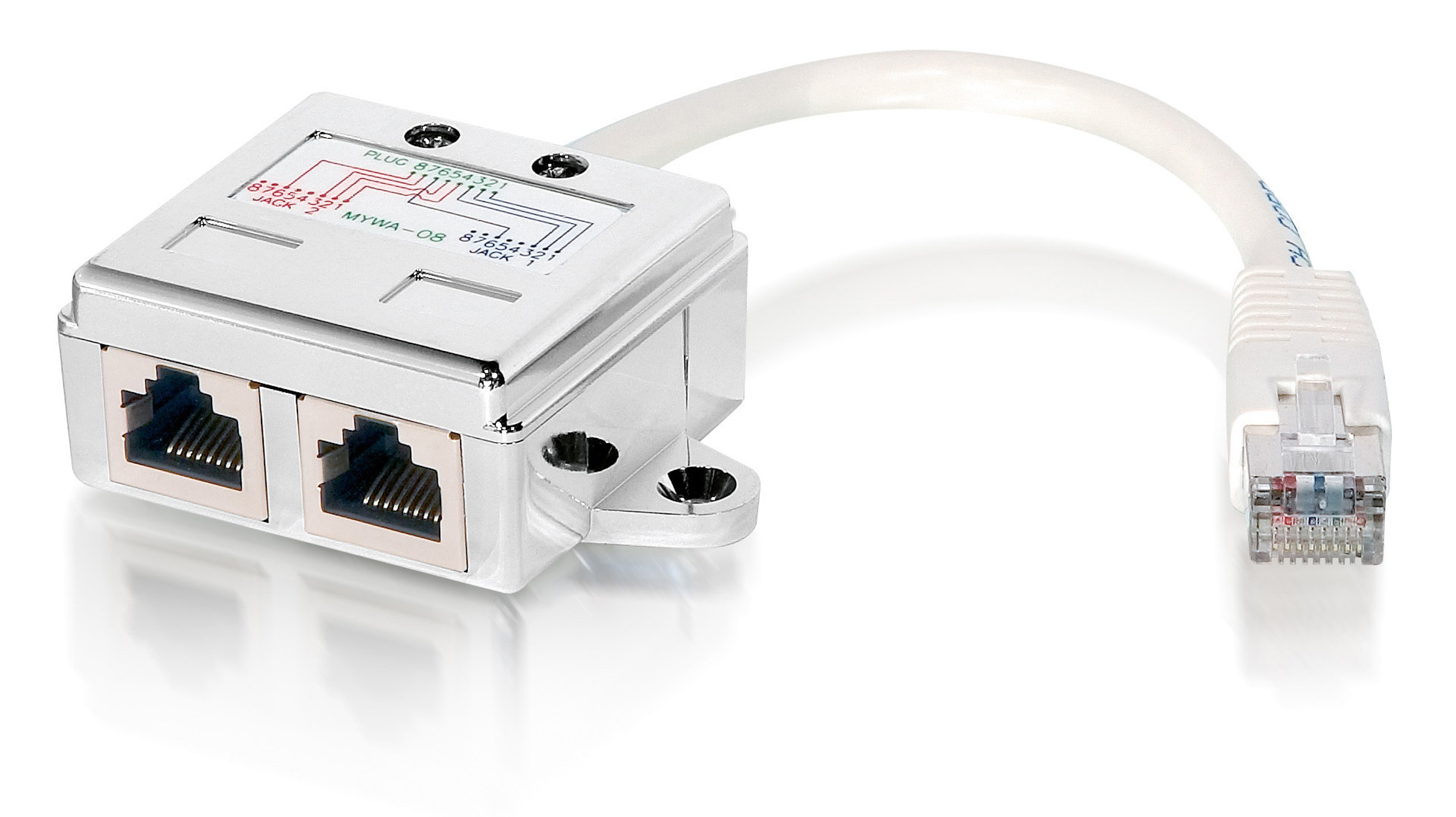 Equip 127603 network splitter Metallic, Wit - Afbeelding 2