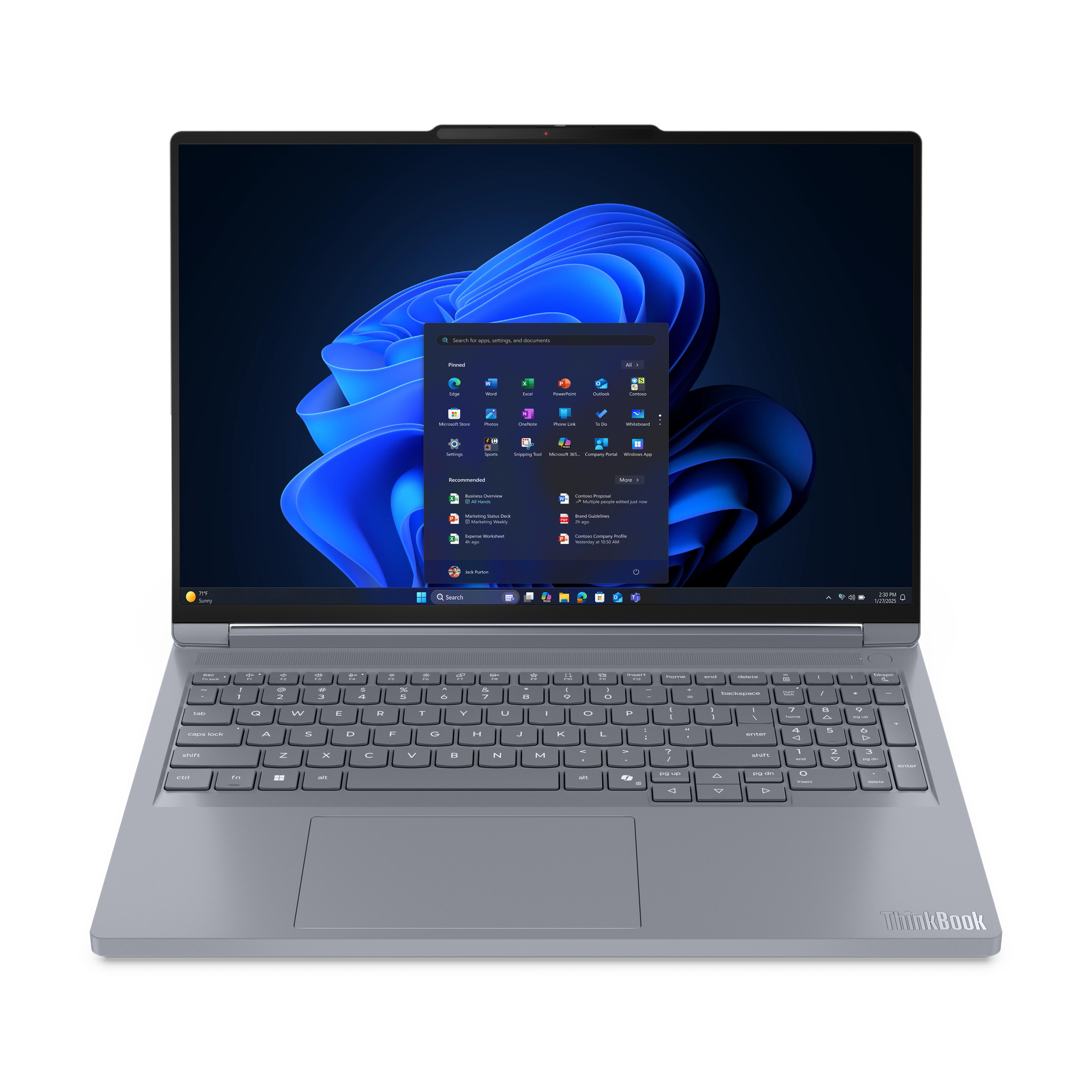 Lenovo ThinkBook 16p G6 ADR AMD Ryzen™ 9 8940HX Laptop 40,6 cm (16") WQXGA 32 GB DDR5-SDRAM 1 TB SSD NVIDIA GeForce RTX 5060 Wi-Fi 7 (802.11be) Windows 11 Pro Engels Grijs - Afbeelding 2