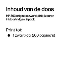 HP 303 originele zwarte/drie-kleuren inktcartridges, 2-pack - Afbeelding 12